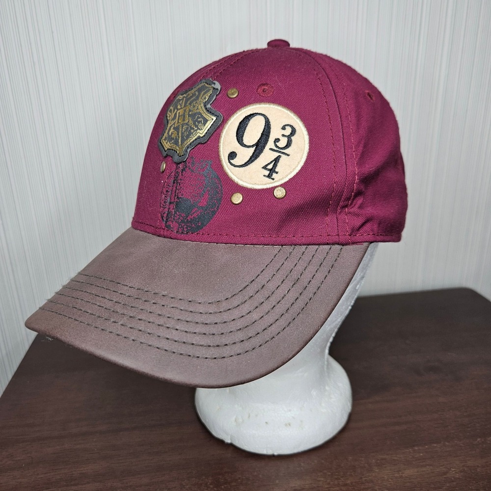 Harry‎ Potter 9 3/4 Hogwarts Maroon Brown Baseball Cap Hat Adjustable